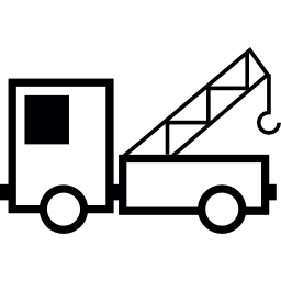 Truck with crane icon