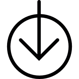 Down Arrow in a circle  icon