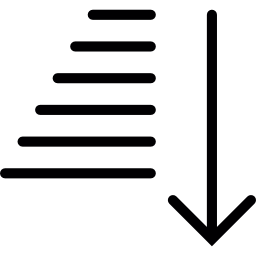 Down Arrow and Tex Lines icon