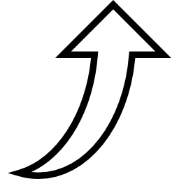 Curved Up Arrow icon