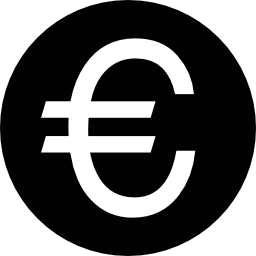 bottone rotondo euro icona