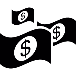 Three Dollars bills icon