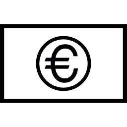 billete de euro icono