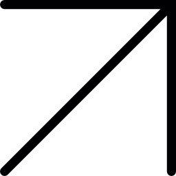 grote dunne diagonale pijl icoon