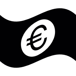 euro bill waving icon