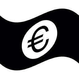 billete de euro, ondulación icono