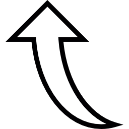 Curved Arrow pointing up icon