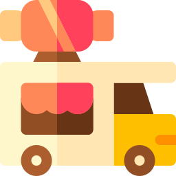 camion di caramelle icona