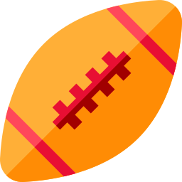 Pelota de rugby icono