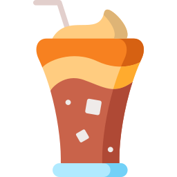 Café con helado icono