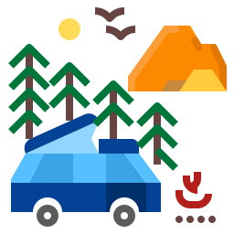 samochód kempingowy ikona