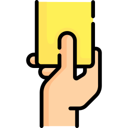 Tarjeta amarilla icono
