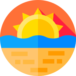 Puesta del sol icono