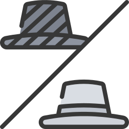 zwarte hoed icoon