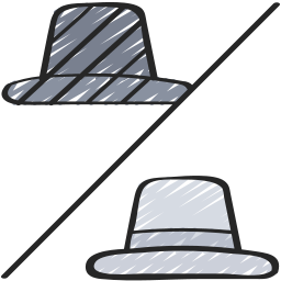 czarny kapelusz ikona