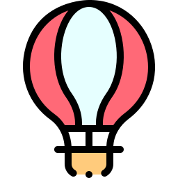 Globo de aire caliente icono