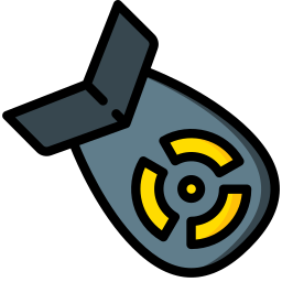 Bomba nuclear icono