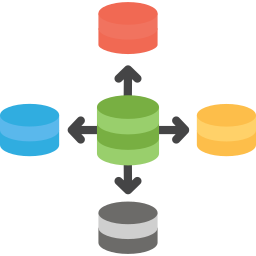 Distributed database icon