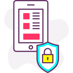 seguridad móvil icono