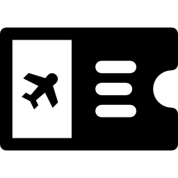 billet d'avion Icône