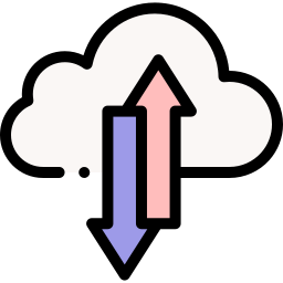 La computación en nube icono