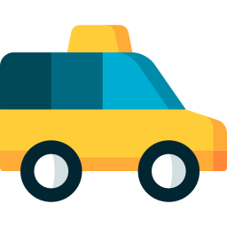 Minivan taxi icon