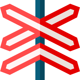 Level crossing icon