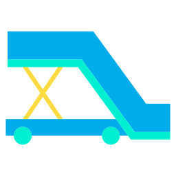 Aircraft stairs icon