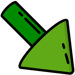 Flecha diagonal icono