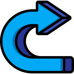 Curved arrow icon