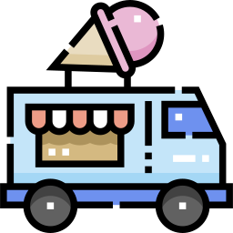 voiture de crème glacée Icône