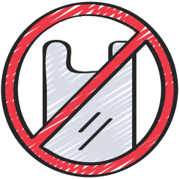 No plastic bags icon