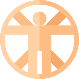 Vitruvian man icon