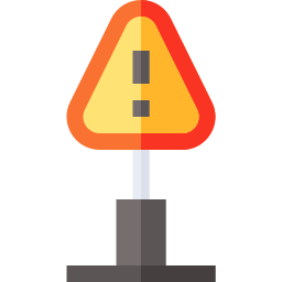 Warning sign icon