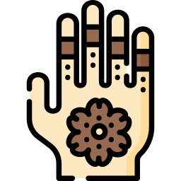 henné peint à la main Icône