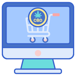 Cbd online store icon