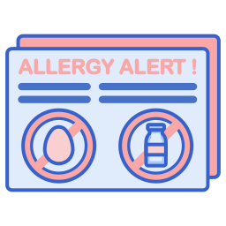 Cartão de alergia Ícone