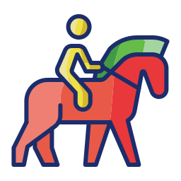Horsebak riding icon