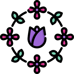 disegno floreale icona