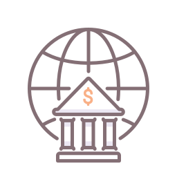 Banca global Ícone