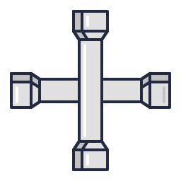 kruis moersleutel icoon