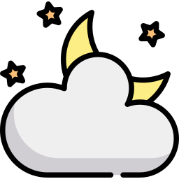 Noite nublada Ícone
