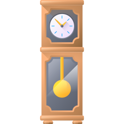 Reloj de caja alta icono