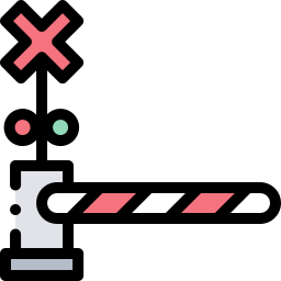 Level crossing icon