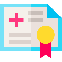 Medical certificate icon