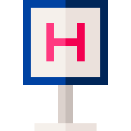 Hospital sign icon