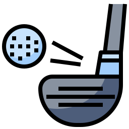 Pelota de golf icono