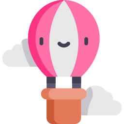 Hot air balloon icon