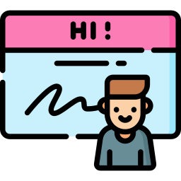 tarjeta de presentacion icono