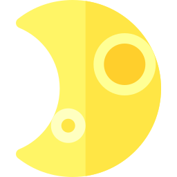 Quarter moon icon